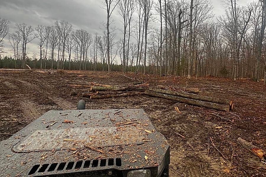 Grading and building pad preparation on a 1.5-acre home site in Gordonsville, VA